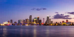 Enjoy The Sunrise Over Downtown Miami Wallpaper