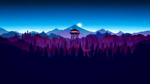 Enjoy The Tranquil Beauty Of The Minimalist Firewatch Landscape Wallpaper