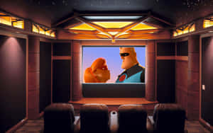 Enjoy The Ultimate Immersive Home Cinema Experience Wallpaper