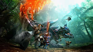 Enjoy The Unparalleled Adventure Of Monster Hunter Wallpaper