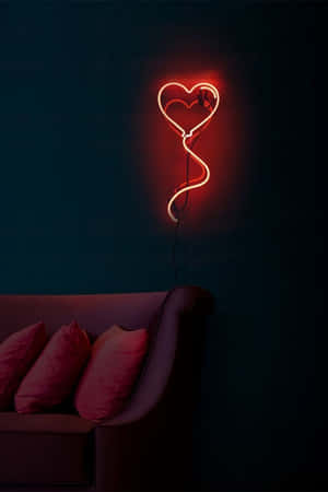 “enjoy The Vibrant Hues And Fresh Energy Of Neon Light Aesthetics” Wallpaper