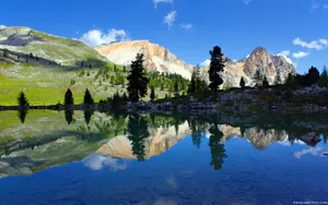Enjoy The View From The Top Of A Green Mountain Wallpaper