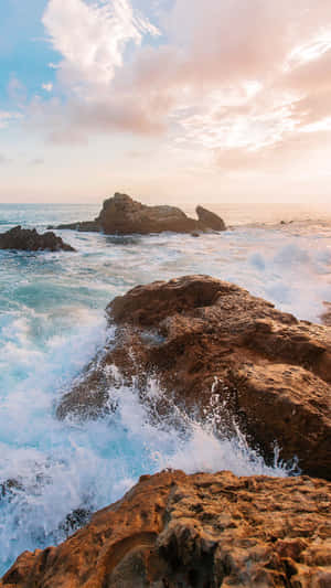 Enjoy The View While Walking Along The Hi Res Beach Wallpaper