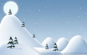 Enjoy The Winter Season With A Peaceful Stroll Through A Beautiful Snowy Hill. Wallpaper