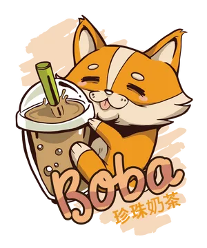 Enjoy Your Anime And Bubble Tea In One Cup! Wallpaper