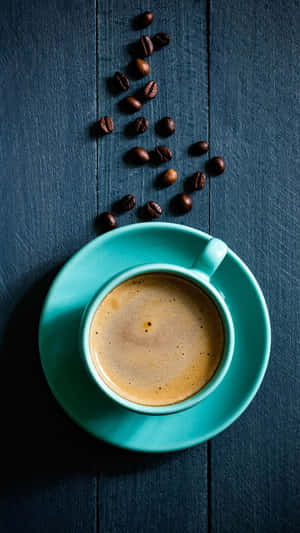 Enjoy Your Morning With A Fresh Cup Of Black Coffee Wallpaper