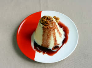 Enjoying A Glass Of Delicious Blancmange Wallpaper