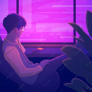 Enjoying A Lazy Day Of Lo-fi Anime And Chill Wallpaper