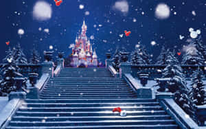 Enjoying A Magical Christmas Winter Wonderland Adventure Wallpaper