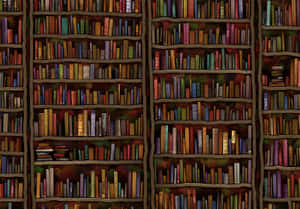 Enjoying A Peaceful Moment In The Library Of Hogwarts Wallpaper