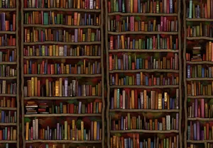 Enjoying A Peaceful Moment In The Library Of Hogwarts Wallpaper