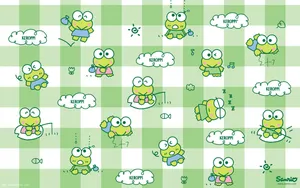 Enjoying An Afternoon Of Relaxation With Keroppi. Wallpaper