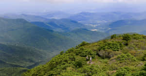 Enjoying The Breathtaking Views Of The Blue Ridge Parkway Wallpaper