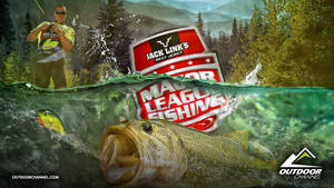 Enjoying The Warm Waters; Largemouth Bass Wallpaper