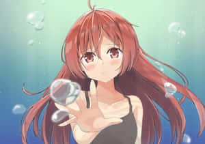 Enju Aihara Anime Character Bubbles Wallpaper