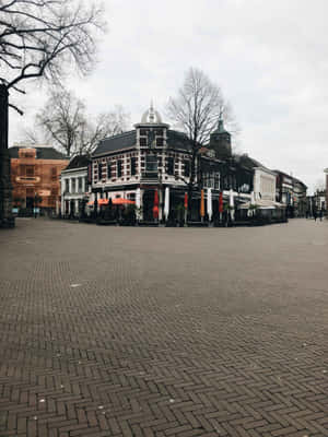 Enschede City Square Classic Architecture Wallpaper