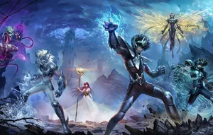 Enter A World Of Supernatural Magic And Awe-inspiring Fantasy In This Beautiful Anime Artwork Wallpaper