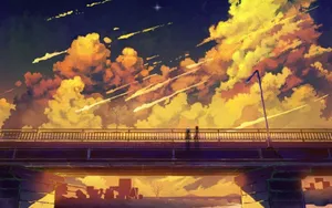 Enter The Fantasy World Of Yellow Anime Wallpaper