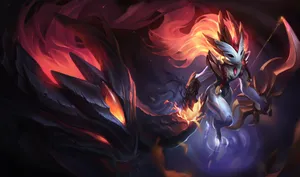Enter The Shadowfire With Kindred, League Of Legends Wallpaper
