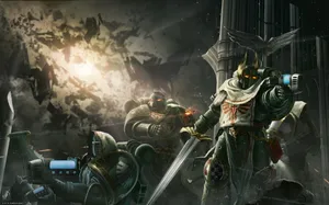 Enter The World Of Warhammer 4k - Full Of Epic Battles And Captivating Characters Wallpaper