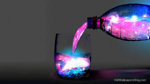 Enthralling Blue-purple Drink On Desktop Wallpaper