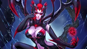Enthralling Dark Queen In Mysterious Forest Wallpaper
