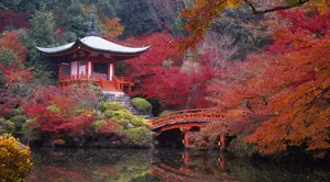 Enthralling Samurai Garden Scene Wallpaper