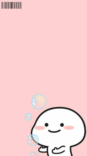 Enthusiastic Pentol Playing With Bubbles Wallpaper