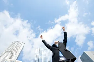 Entrepreneur Raising Hands Wallpaper