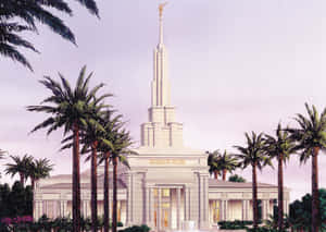 Entry Way To Apia Samoa Temple Wallpaper