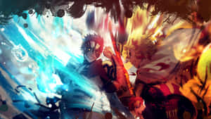 Epic_ Anime_ Battle_ Rengoku_vs_ Akaza Wallpaper