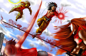 Epic Anime Battle Scene Wallpaper