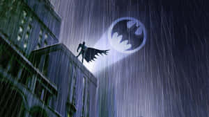 Epic Bat Signal In A Dark Gotham Night Sky Wallpaper