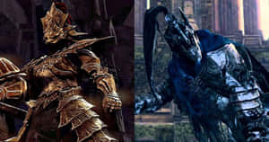 Epic Battle Against Dark Souls Bosses Wallpaper