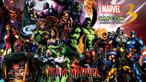 Epic Battle Awaits - Marvel Vs Capcom Characters Wallpaper