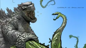 Epic Battle Between Godzilla And Biollante Wallpaper