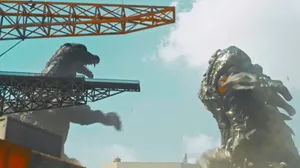 Epic Battle Between Godzilla And Hedorah Wallpaper