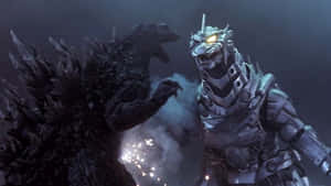 Epic Battle Between Godzilla And Mechagodzilla Wallpaper