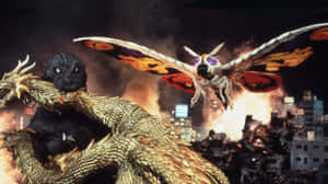 Epic Battle Between Godzilla And Mothra Wallpaper