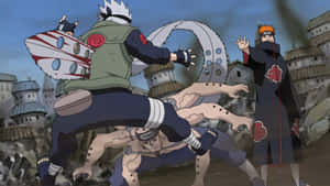 Epic Battle Between Kakashi And Pain Wallpaper