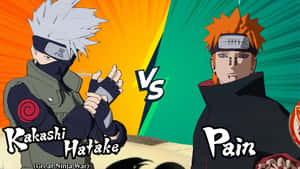 Epic Battle Between Kakashi And Pain In The Naruto Series Wallpaper