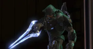Epic Battle Between Master Chief And Halo Covenant Fleet Wallpaper