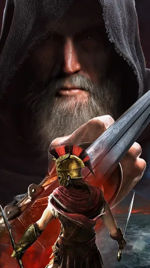 Epic Battle Encounter - Soldier With Darius In Odyssey Iphone Wallpaper