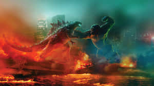 Epic_ Battle_ Godzilla_vs_ King Kong Wallpaper