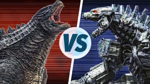 Epic Battle: Godzilla Vs Mechagodzilla In A Face-off Showdown Wallpaper