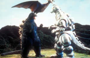 Epic Battle: Godzilla Vs Mechagodzilla Wallpaper