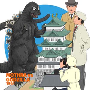 Epic Battle: Godzilla Vs Mothra Wallpaper