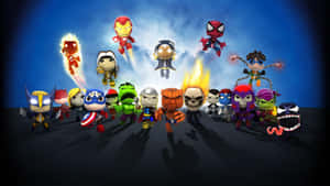 Epic Battle Of Animated Superheroes Wallpaper