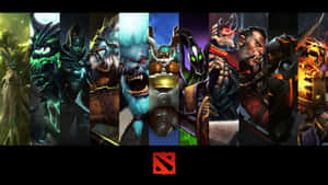 Epic Battle Of Dota 2 Heroes Wallpaper