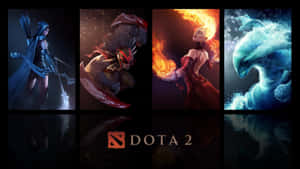 Epic Battle Of Dota 2 Heroes Wallpaper